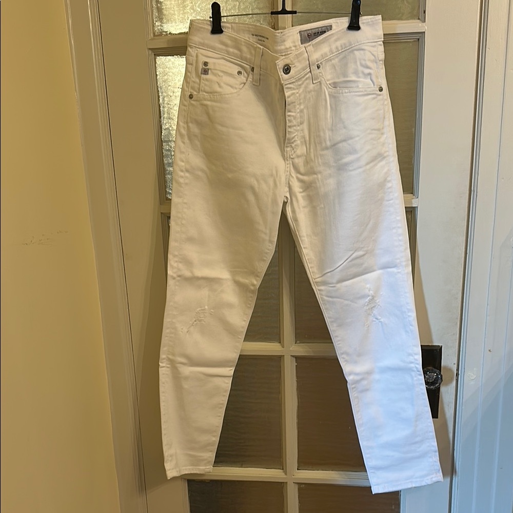 AG Adriano Goldschmied White Ex-Boyfriend Slim Slouchy Denim Jeans 29R